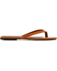 TOTEME - Croco-embossed Flip Flops - Lyst