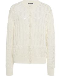 Jil Sander - Cotton Crochet Cardigan - Lyst