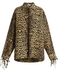 Marie Adam-Leenaerdt - Leopard-Print Crepe Base Shirt - Lyst