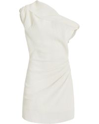 Anna Quan - Dimitri Draped Crinkle Cotton Mini Dress - Lyst