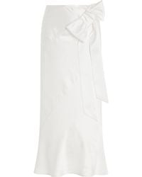 Simone Rocha - Spiral Bow-detailed Silk Midi Skirt - Lyst