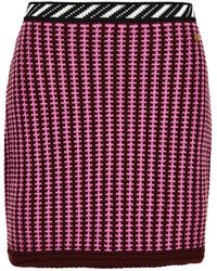Versace - Crochet Knit Mini Skirt - Lyst