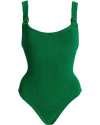 Hunza G - Domino Seersucker One-piece Swimsuit - Lyst