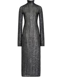 Alaïa - Sequined-knit High-neck Maxi Dress - Lyst