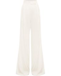 Alex Perry - Pleated Pinstriped Wide-leg Pants - Lyst