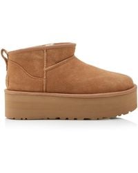 UGG - Classic Ultra Mini Sheepskin Platform Boots - Lyst