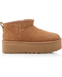 UGG - Classic Ultra Mini Sheepskin Platform Boots - Lyst