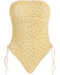ELCE - Vera Strapless Floral One-piece Swimsuit - Lyst