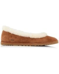 UGG - Zora Sheepskin Ballet Flats - Lyst