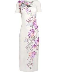 Naeem Khan - Embroidered Midi Dress - Lyst
