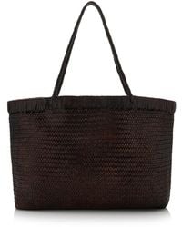 St. Agni - Wide Bagu Woven Leather Tote Bag - Lyst