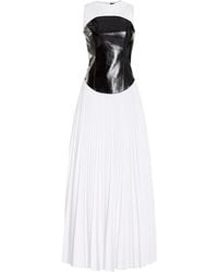 Brandon Maxwell - Exclusive The Florena Pleated Cotton Maxi Dress - Lyst