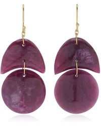 Ten Thousand Things - Tiny Arp 18k Yellow Gold Ruby Earrings - Lyst