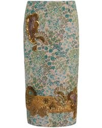 Dries Van Noten - Sentista Embellished Midi Skirt - Lyst