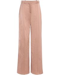 Balmain - Satin Straight-Leg Pants - Lyst