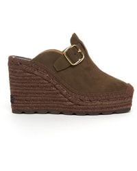 Stella McCartney - Gaia Clog Alter Suede - Lyst