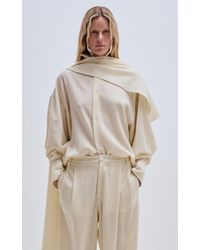 DARKPARK - Georgia Cashmere-Wool Shirt With Detachable Scarf - Lyst