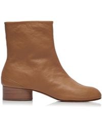 Maison Margiela - Tabi Leather Ankle Boots - Lyst