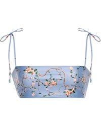 Agua Bendita - Primavera Navegante Bandeau Bikini Top - Lyst