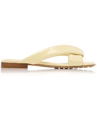 Bottega Veneta - Cushion Lux Leather Sandals - Lyst