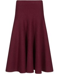 Alaïa - Cashmere-Blend Knit Midi Skirt - Lyst