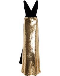 Monique Lhuillier - Velvet Sequined Gown - Lyst