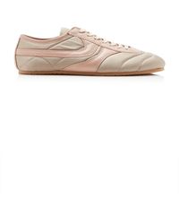 Dries Van Noten - Leather-Trimmed Satin Sneakers - Lyst