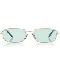 Gucci - Slim Square-frame Metal Sunglasses - Lyst