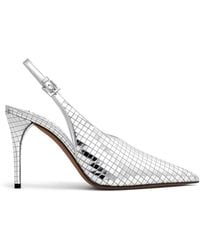 Alaïa - Metallic Leather Slingback Pumps - Lyst