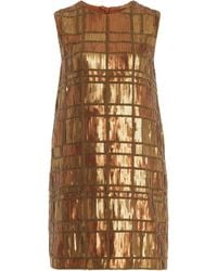Alexis - Emani Metallic Mini Dress - Lyst