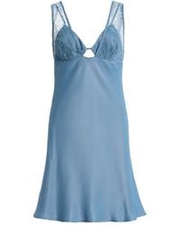 Third Form Exclusive Lace-Detailed Crushed-Satin Maxi Slip Dress in Pink |  Lyst