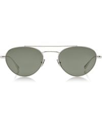 Saint Laurent - Aviator-Frame Metal Sunglasses - Lyst