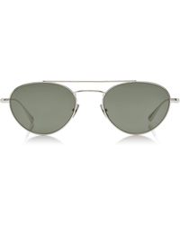 Saint Laurent - Aviator-Frame Metal Sunglasses - Lyst