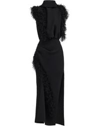 Maticevski - Vienna Silk-Trimmed Crepe Midi Dress - Lyst