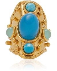 Sylvia Toledano - Byzance 22k Gold-plated Multi-stone Ring - Lyst