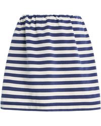 Posse - Haisley Striped Cotton Mini Skirt - Lyst