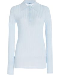 Prada - Cashmere-silk Polo Shirt - Lyst