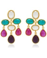 Sylvia Toledano - Valse 22k Gold-plated Brass Multi-stone Earrings - Lyst