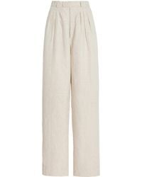 Posse - Exclusive Louis Pleated Linen Wide-leg Trousers - Lyst