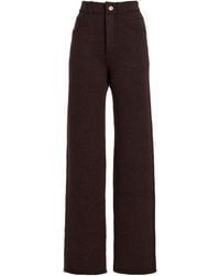 Barrie - Cashmere-Denim Flared Pants - Lyst