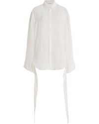 Frankie Shop - Verlin Chiffon Tie-Cuff Shirt - Lyst
