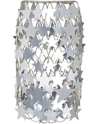 Paco Rabanne Star-sequined Chainmail Mini Skirt - Metallic