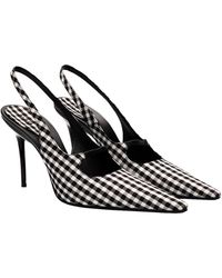 Alaïa - Drop Gingham Slingback Pumps - Lyst