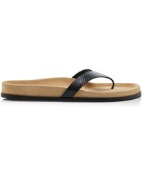 TOTEME - Swift Lizard-Embossed Leather Sandals - Lyst