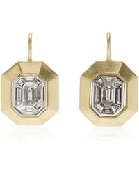 Sylva & Cie - Mosaic 18k Yellow Gold Diamond Earrings - Lyst