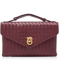 Bottega Veneta - Knot Lock Intrecciato Leather Bag - Lyst