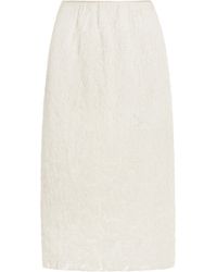 Prada - Lace Midi Pencil Skirt - Lyst