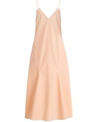 KHAITE - Iben Cotton-Poplin Maxi Dress - Lyst