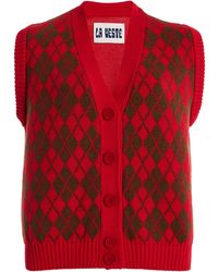 La Veste - Arlequín Knit Wool Vest - Lyst