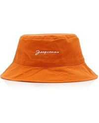 Jacquemus Le Bob Picchu Cotton-blend Bucket Hat - Orange